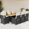 Design 9-tlg. Garten-Essgruppe mit Kissen Schwarz Poly Produktbild-Vorschau 1