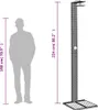 vidaXL Záhradná sprcha sivá 50x55x224 cm polyratan a Náhľad obrázku produktu 9