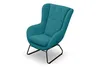 Sessel Designersessel ARTEMIS in Stoff Kronos Türkis Produktbild-Vorschau 2