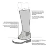 Diagram showing how to properly fit and wear gaiters over boots. Anteprima dell’immagine prodotto