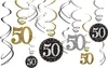 12 Golden 50th Birthday Spiralhänger 60cm Produktbild-Vorschau 2