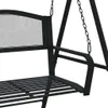 vidaXL Huśtawka Hollywood 124 cm stal czarna Podgląd zdjęcia produktu 6