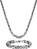 Königskette Silber Herren Edelstahl 4/5/6/7/8 mm Halskette Produktbild-Vorschau 1