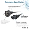 C2G 88543 Standaard netsnoer - 2 meter lang - IEC 60320 C13 Productafbeelding-voorbeeld 3