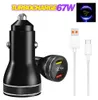 67W Turbocharge Autoladegerät Dual Usb Kfz Adapter für Produktbild-Vorschau 1