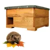 QLS Igelhaus aus Holz 45x45x27 cm mit abnehmbarem Dach Produktbild-Vorschau 1