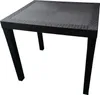 A black square table with a textured surface and four legs, isolated on a white background. Produktbild-Vorschau