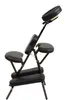 A black portable massage chair. Produktbild-Vorschau