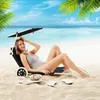 Casaria Chaise longue de plage Crête Noir transat pliable Voir les images du produit 2