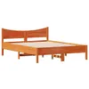 Design Massivholzbett Wachsbraun 140x190 cm Kiefer, Produktbild-Vorschau 2