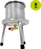 A stainless steel fruit press with a capacity of 8 liters, shown against a white background. Produktbild-Vorschau