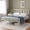 Weißes Metallbettgestell mit minimalistischem Design und großzügigem Stauraum unter dem Bett.

 Produktbild-Vorschau