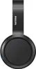 A close-up, top-down view of black Philips headphones. Voir les images du produit