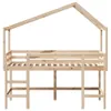 Hochbett mit Leiter und Dach 80x200 cm Massivholz Kiefer Produktbild-Vorschau 4