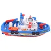 Feuerwehrboot Spielzeug - Wasserspritzendes Schiffsmodell Produktbild-Vorschau 5