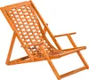 A wooden deck chair on a white background. Podgląd zdjęcia produktu