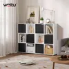 WOLTU Bücherregal Bücherschrank Standregal, mit 3 Türen, 6 Produktbild-Vorschau 2