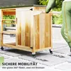 Grillwagen Holz 134,5x50x91,5cm Servierwagen mit Produktbild-Vorschau 6