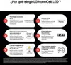 A marketing image with six numbered sections detailing features of an LG NanoCell LED TV. Voir les images du produit