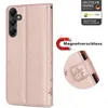 A product image showing a rose gold phone case with a close-up of a magnetic closure and a logo. Produktbild-Vorschau