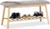 Relaxdays Schuhbank Bambus für 2 Personen, Polsterbank mit Produktbild-Vorschau 1