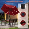 Parasol COSTWAY 230 cm z oświetleniem LED zasilanym energią Podgląd zdjęcia produktu 5