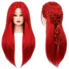 Testa manichino per parrucchieri Iza 80 cm rosso, capelli Anteprima dell’immagine prodotto 2