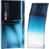 Kenzo Homme Eau de Parfum mit elegantem, blau-weißem Farbverlauf im gebogenen Flakon, daneben die stilvolle Verpackung mit Bambusmotiv in Blautönen. Produktbild-Vorschau
