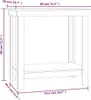 vidaXL Banco da lavoro 80x50x80 cm in legno di pino Anteprima dell’immagine prodotto 8
