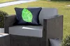 MuchoWow® Outdoor Kissen - Grüne Blätter auf schwarzem Produktbild-Vorschau 5