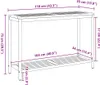 vidaXL Tisch für Outdoor mit Regal Natürlich und Grau 110 x Produktbild-Vorschau 8