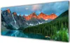 Acrylglasbilder 125x50 Wandbild Druck Gebirge Wald See Produktbild-Vorschau 1