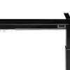 Close-up of a black metal desk frame, showing the telescopic mechanism and connection points. Náhled obrázku produktu