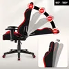 A gaming chair shown from the side, with diagrams indicating different reclining angles. Náhled obrázku produktu