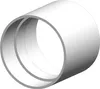 A 3D rendering of a white pipe connector. Produktbild-Vorschau