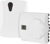Two white electronic devices, likely a thermostat and a receiver, are shown against a white background. Voir les images du produit