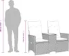 vidaXL Sofa ogrodowa 2-osobowa regulowana ze stolikiem z Podgląd zdjęcia produktu 8