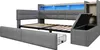 A modern upholstered daybed with integrated storage and LED lighting. Podgląd zdjęcia produktu