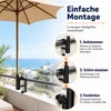 Sonnenschirmhalter Balkon Geländer verstellbar, stabile Produktbild-Vorschau 3