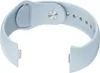 A light blue silicone watch band with silver connectors and a silver button is shown against a white background. Náhled obrázku produktu