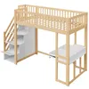 Merax Lit superposé 90x200 avec table en pin, lit d'enfant Voir les images du produit 3