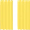 Two yellow curtains are shown side-by-side against a white background. Voir les images du produit