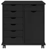vidaXL Skriňa na kolieskach Čierna 63,5 x 39 x 65,5 cm Náhľad obrázku produktu 5