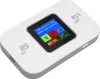 A close-up view of a white mobile hotspot router with a small screen displaying network information. Náhľad obrázku produktu