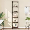 Libreria 6 ripiani effetto rovere marrone 40x30x188cm Anteprima dell’immagine prodotto 2