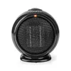 A black portable ceramic heater with a honeycomb grille and a power indicator light. Produktbild-Vorschau