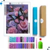 Haft diamentowy ARTULIO - Piękny motyl na różowych różach - Podgląd zdjęcia produktu 2