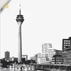 ARTland Wandbild, selbstklebend Düsseldorf Collage Skyline Produktbild-Vorschau 1