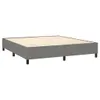 Boxspringbett mit Matratze Dunkelgrau 160x200 cm Stoff Produktbild-Vorschau 3