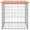 vidaXL Gartenbank aus Gabionen 43x44x42 cm Massivholz Produktbild-Vorschau 5